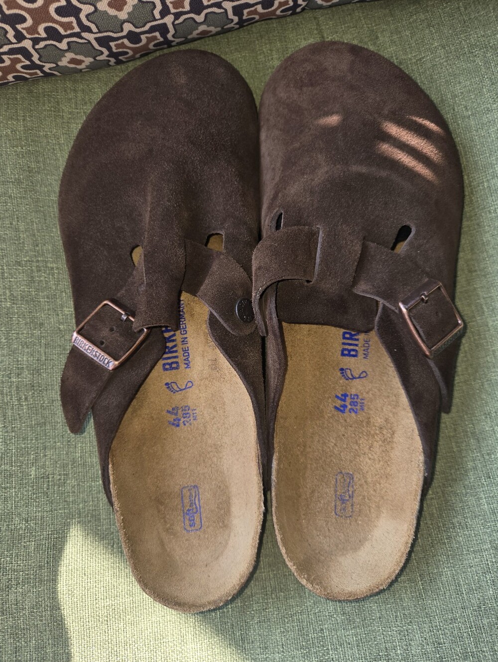Birkenstock Boston Soft Footbed Suede Clogs Mocha Brown Size 44 EU / Men's 11 - Picture 2 of 10